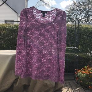 Long sleeve purple blouse